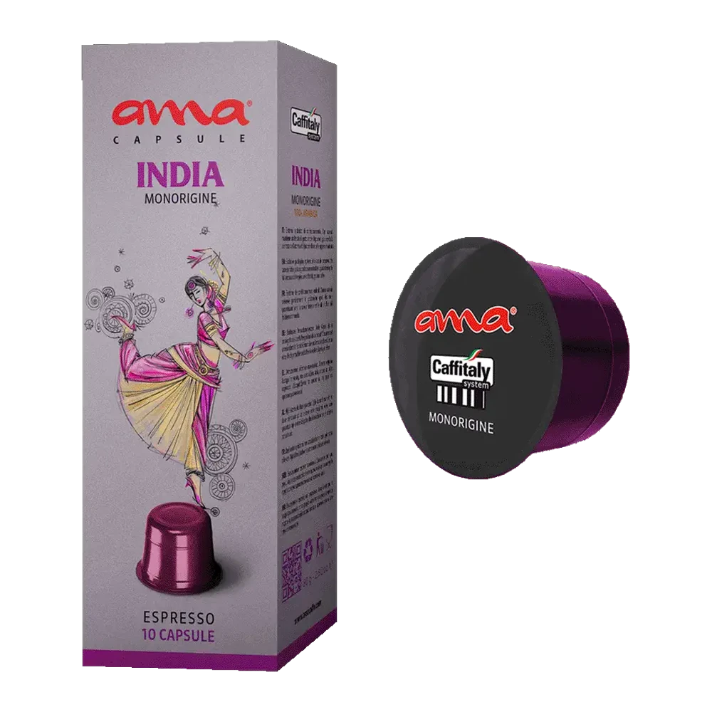Ama Caffe, Kapsulë Monorigine India, 10 x 8 g